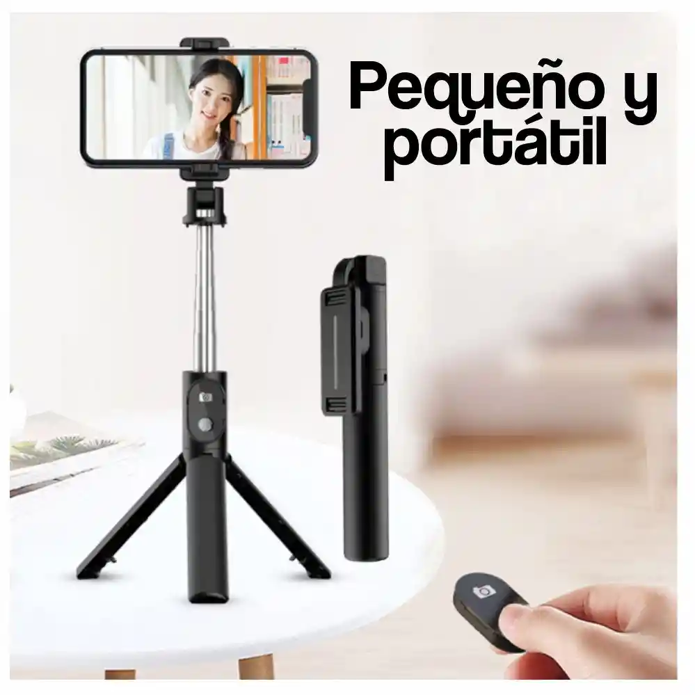 Palo Selfie Con Trípode Bluetooth Para Celular Portatil