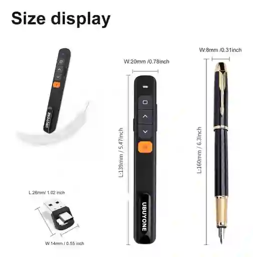 Presentador Diapositivas Powerpoint Receptor Usb Sin Tipo C