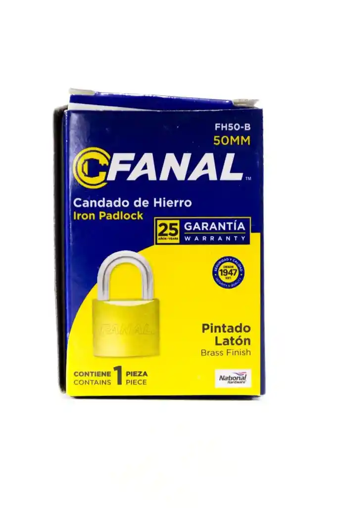 Candado De Hierro 50 Mm Color Bronce Fanal