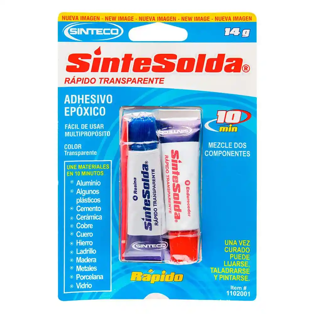 Sintesolda Rapido 10 Mins Transparente 14 G Multiproposito