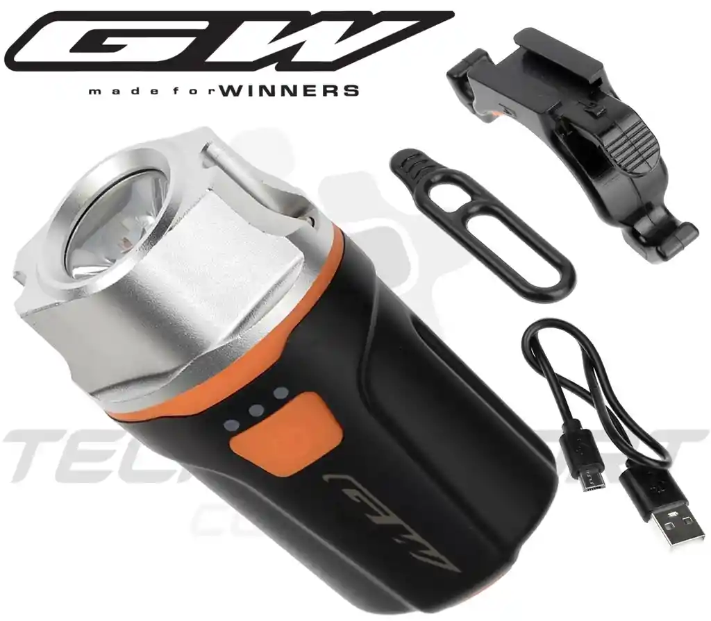 Luz Bicicleta Delantera Gw Recargable Usb Led 500 Lumens