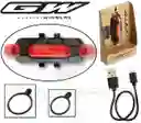 Luz Gw Bicicleta Trasera Recargable Usb