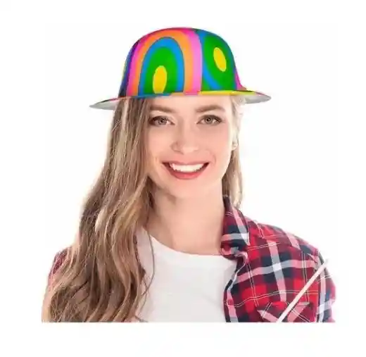 Sombrero Neón Plástico Multicolor Surtido Hora Loca