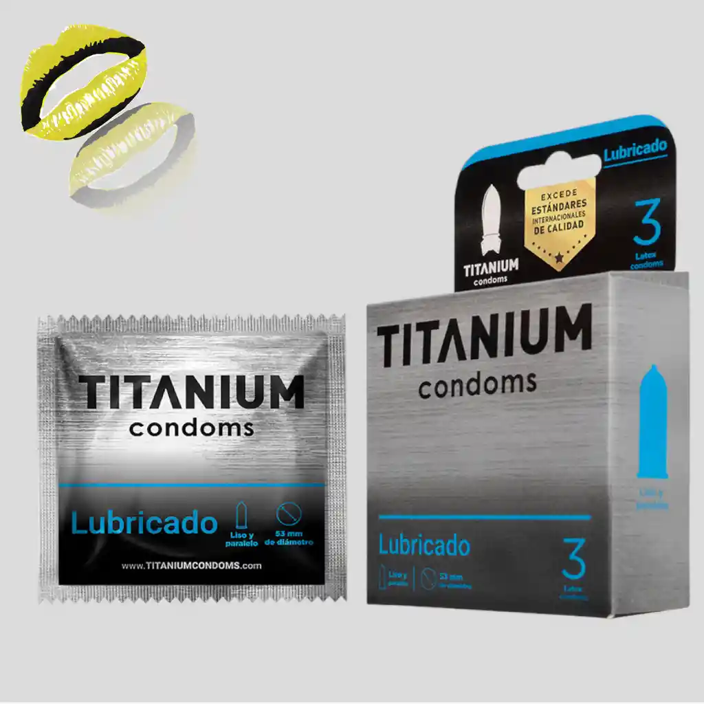 Condones Titanium Lubricado X 3 Unidades