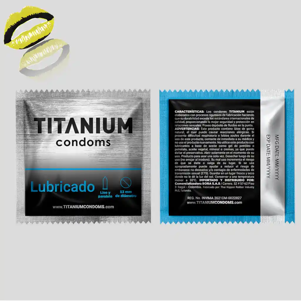 Condones Titanium Lubricado X 3 Unidades