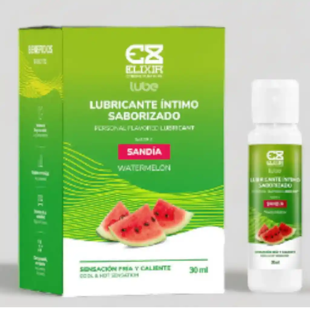 Lubricante Saborizado Elixir 30 Ml Watermelon Frio Y Caliente