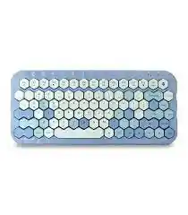 Teclado Bluetooth De Lujo Retro Azul