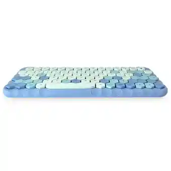 Teclado Bluetooth De Lujo Retro Azul