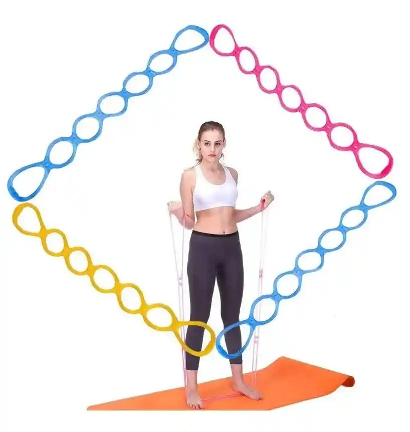 1 Banda De Resistencia Tubular Silicona Larga 87cm Yoga Fuerza