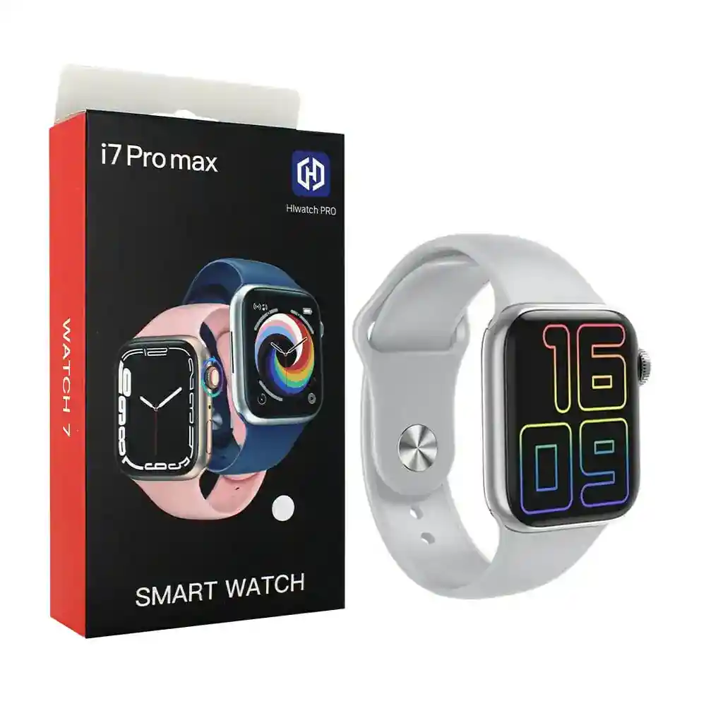 Reloj Inteligente I7 Pro Max Smartwatch Todo Pantalla Blanco