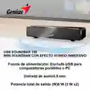 Barra De Sonido Genius Original Multiconexiones Parlante Soundbar 100