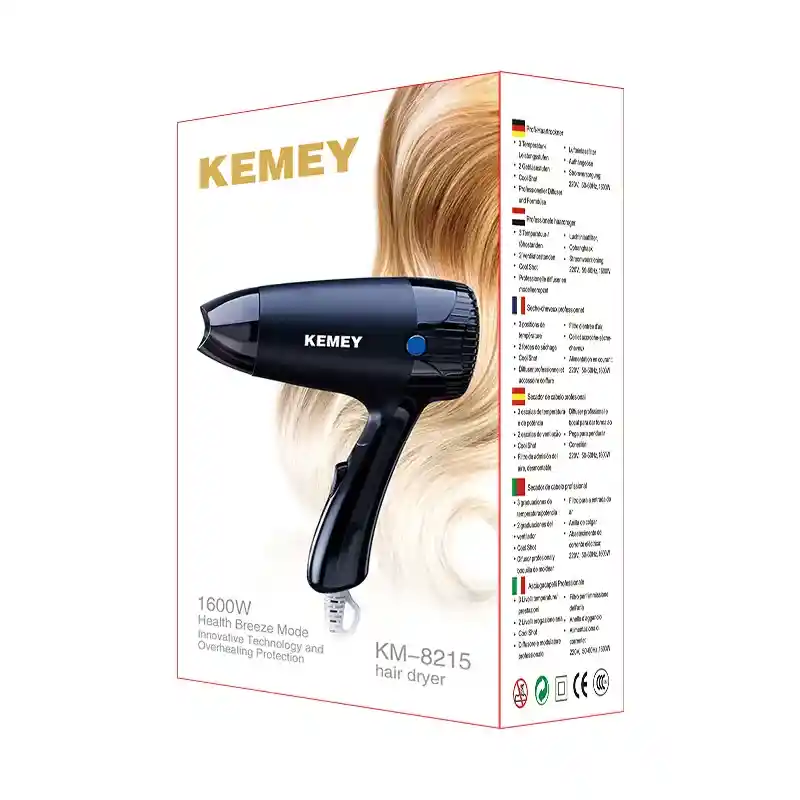 Secador De Cabello Mini Viajero Kemei 8215