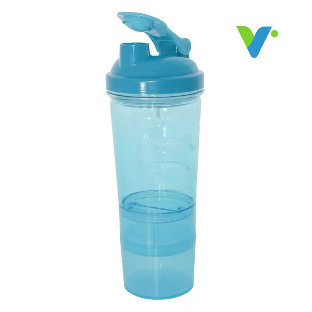 Shaker Botilito Mezclador 600ml / 20oz Azul Claro