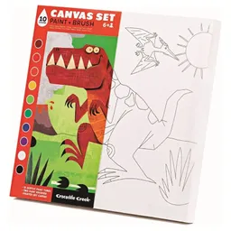 Set De Arte Lienzo Para Pintar Dinosaurios Niños Y Adultos