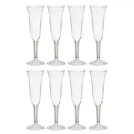 Paquete Set De Copas Flauta Brindis Champaña Desechables X 20 Unidades