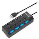 Hub 4 Puertos Usb 2.0 Sencillo