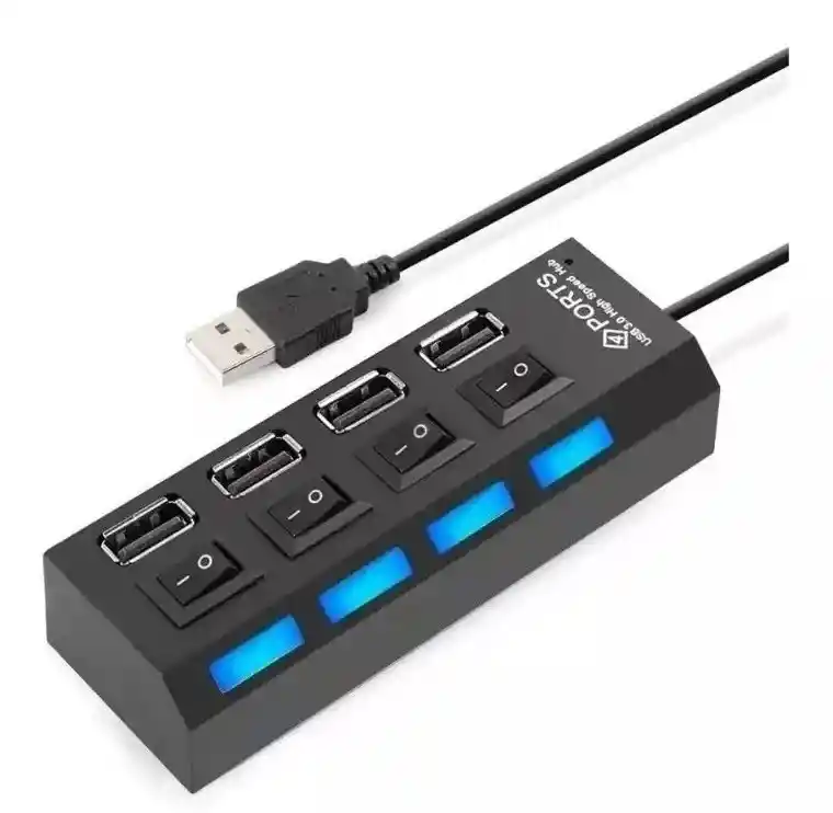 Hub 4 Puertos Usb 2.0 Sencillo