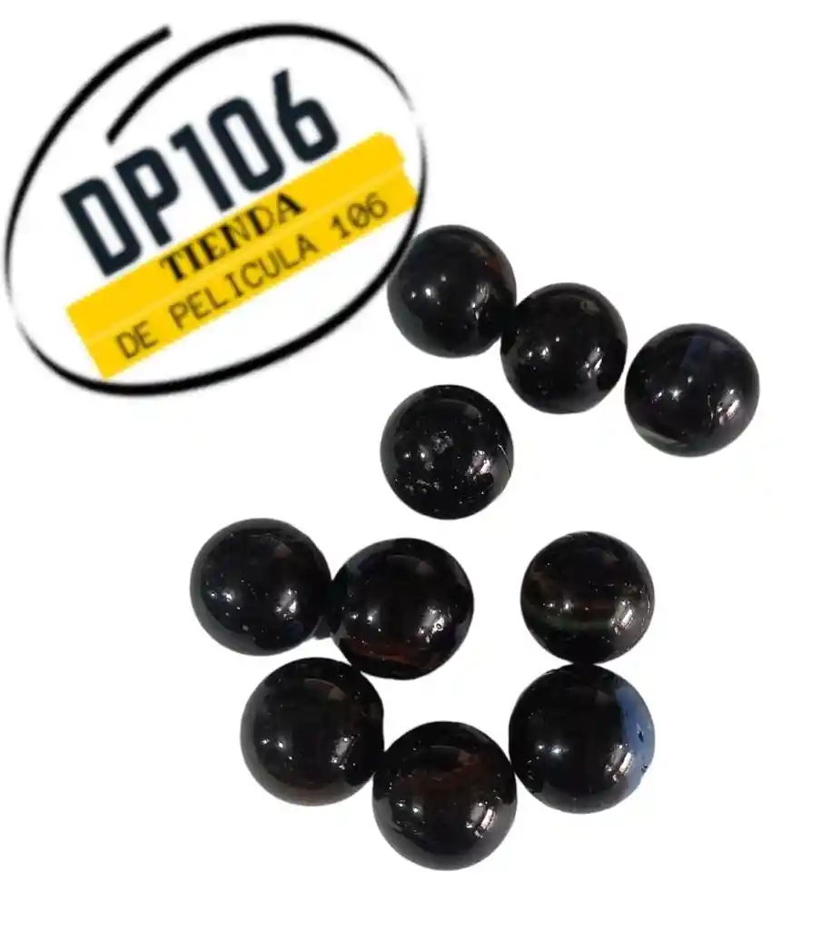 Canicas Piquis Bolitas X 10 Maras Negras