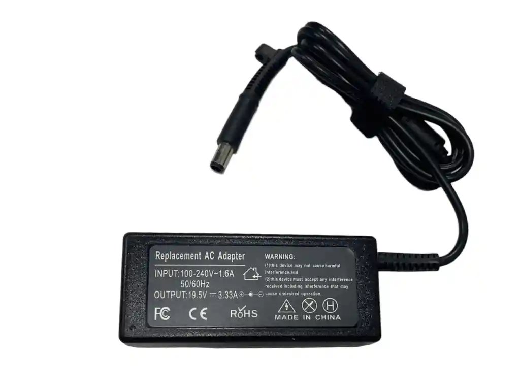 Cargador Portatil Hp Punta Aguja 19.5v 3.33a 65w 7,4x5,0mm