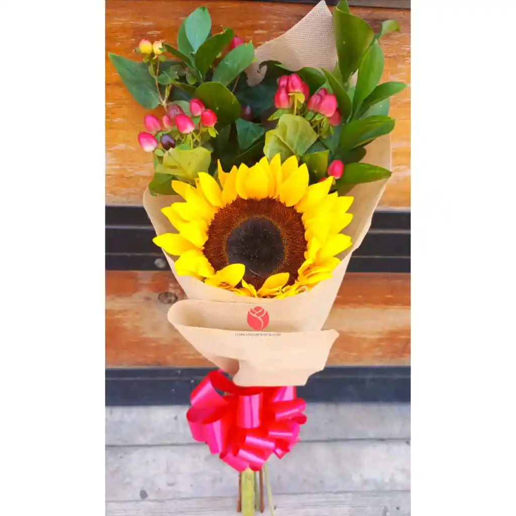Bouquet Girasol Y Cafeto