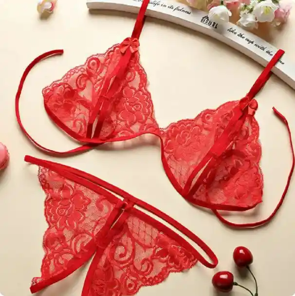 Set Brasier Pantie Rojo