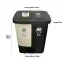 Caneca Papelera Basurera Dual 40 Blanca-negra