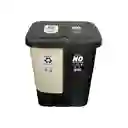 Caneca Papelera Basurera Dual 40 Blanca-negra