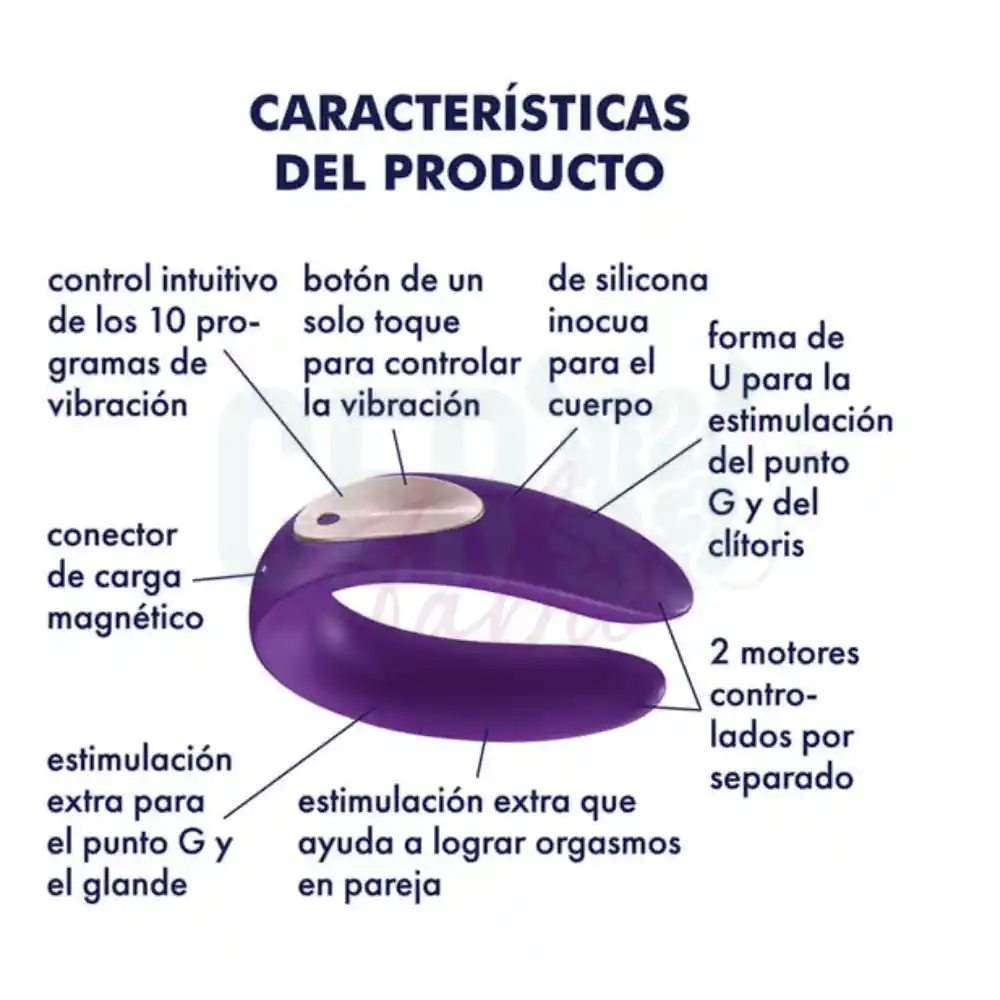  Vibradores  SATISFYER  Double Plus Dildo Juguete Sexual 