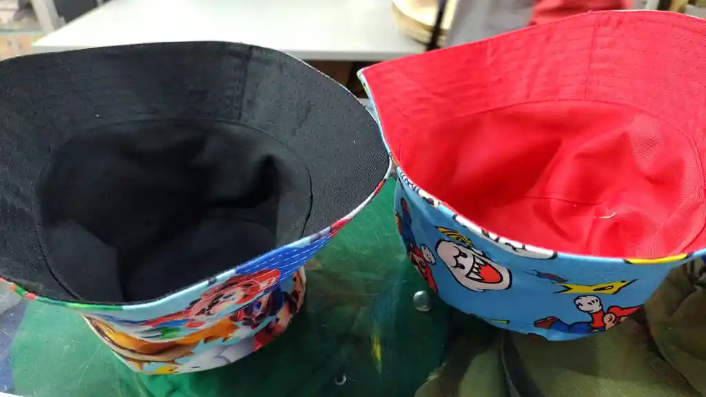 Gorro Pesquero Tipo Bucket Doble Faz Super Mario Para Niño De 4 A 12 Años Azul