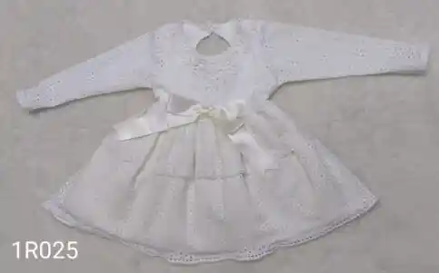 Vestido Elegante Manga Larga Para Bebé 1 Pieza Talla 12 Meses