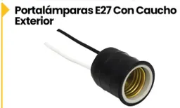 Portalampara De Losa Con Caucho Exterior E27