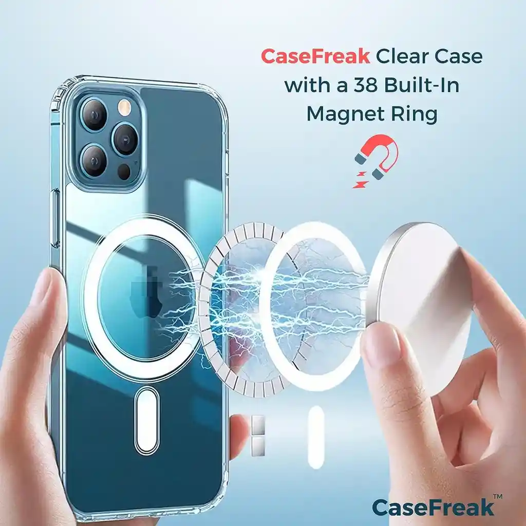 Estuche Rígido Transparente Para Iphone 14 Pro Max Compatible Con Magsafe