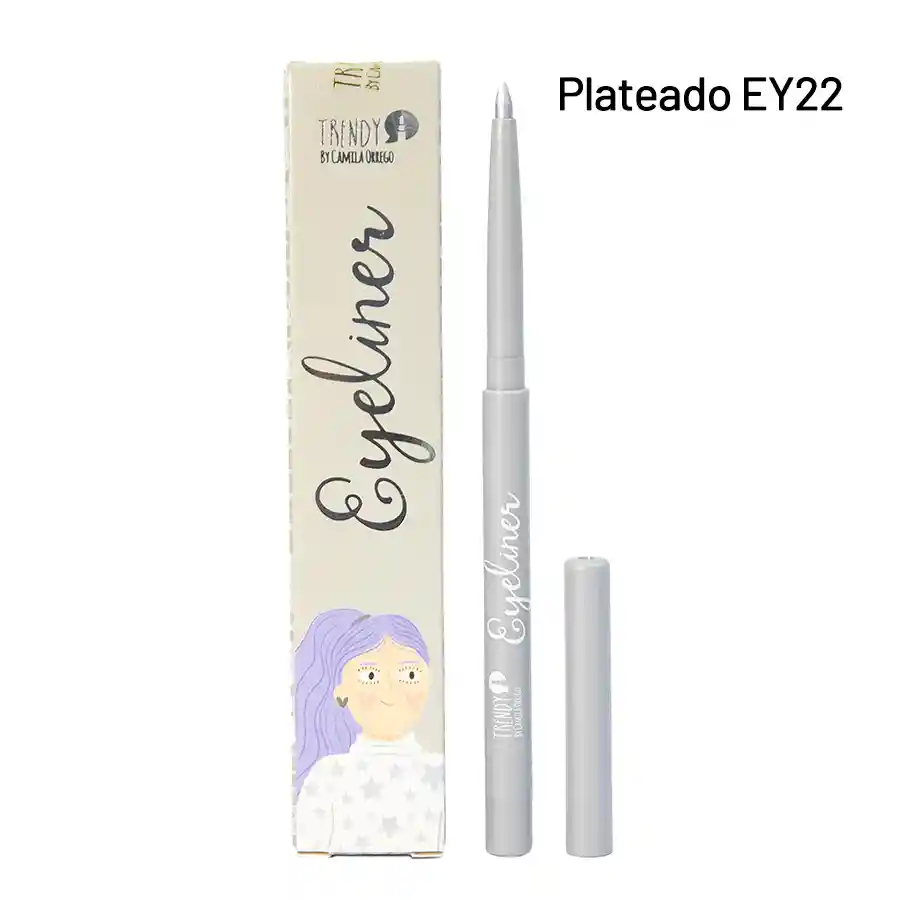  Lapiz De Ojos Plateado  TRENDY  Ref Ey22 