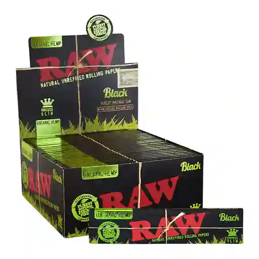 Raw King Size #12 Black Organic Hemp Rolling Papers