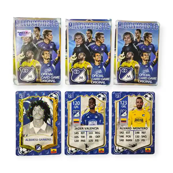 50 Sobres De Cartas Millonarios Fc Coleccionables