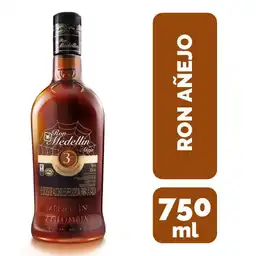 Ron Medellin 750ml 3 Aãos