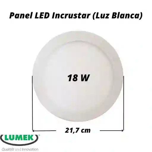 Panel Led Redondo Incrustar 18w (luz Blanca) Lumek