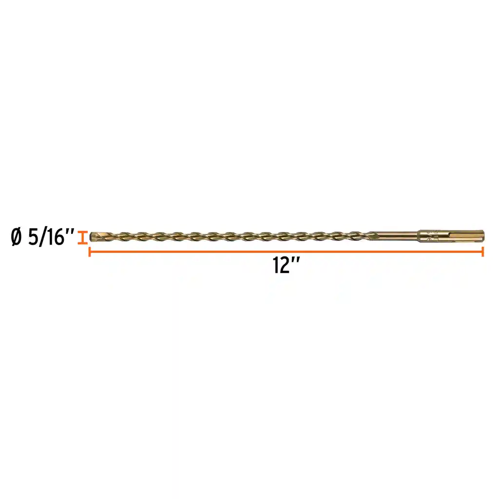 Broca Para Muro 5/16'' X 12'' Ranurada (sds Plus)