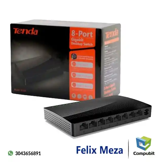 Switch De Red De 8 Puertos Marca Tenda