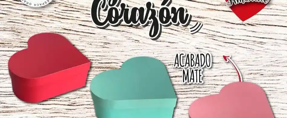 Caja De Regalo Corazon Rigida