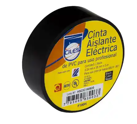 Cinta Aislante Profesional Ciles De 5 Metros Negra 842300n