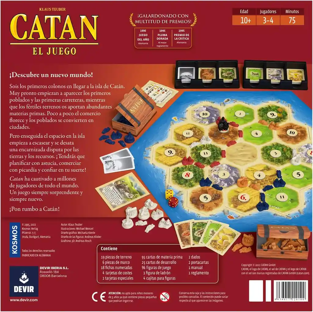 Catan Devir Básico Juego De Mesa Original Estrategia