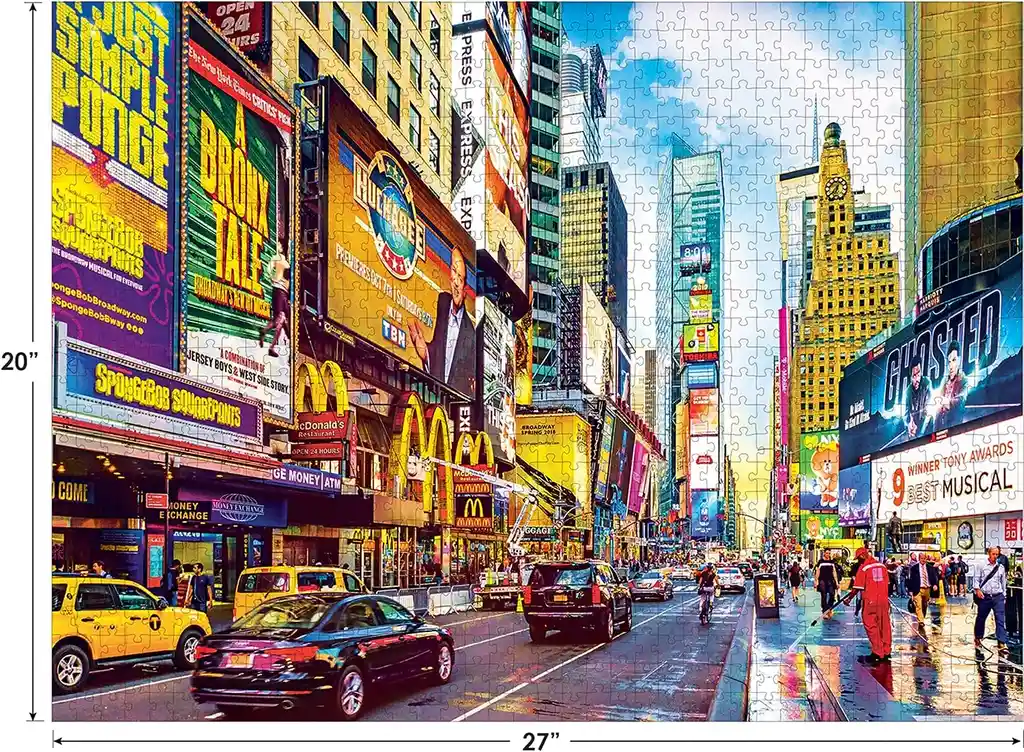 Rompecabezas Kodak 1000 Piezas 51cm X 68cm Puzzle Time Square Made In Usa