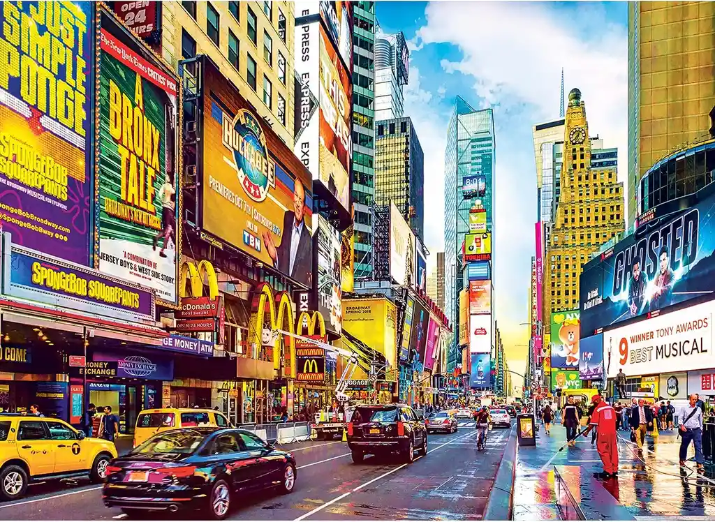 Rompecabezas Kodak 1000 Piezas 51cm X 68cm Puzzle Time Square Made In Usa