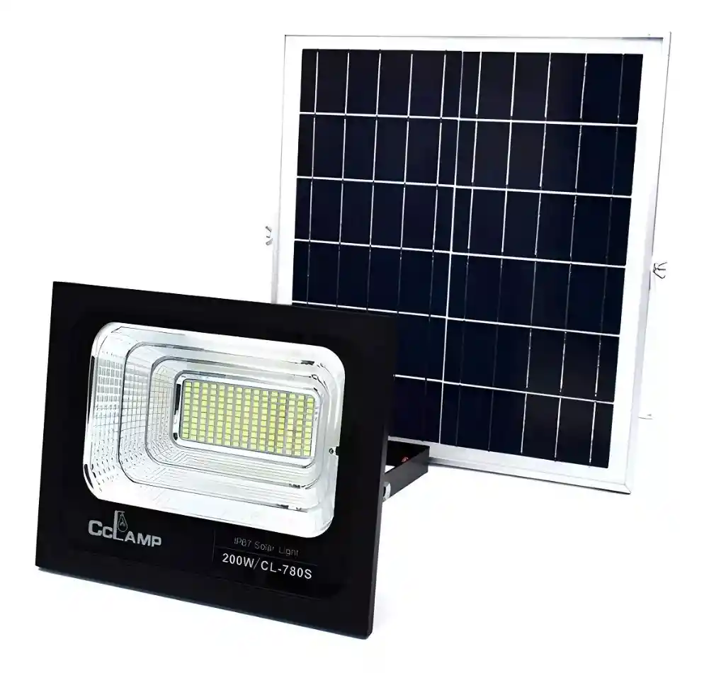 Reflector Exterior Lampara Led Panel Solar Recargable 200w Cl 780s