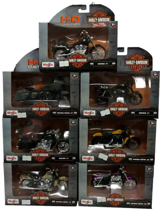 Moto Harley Davidson De Coleccion Hd Custom Motocicleta Coleccionable A Escala Originales