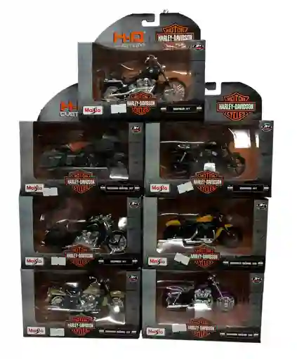 Moto Harley Davidson De Coleccion Hd Custom Motocicleta Coleccionable A Escala Originales