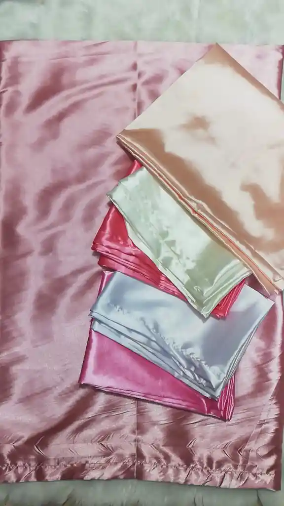 Funda De Almohada Satin Colores Surtidos