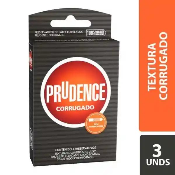 Condones Prudence Corrugado X 3 Unds - Texturizado