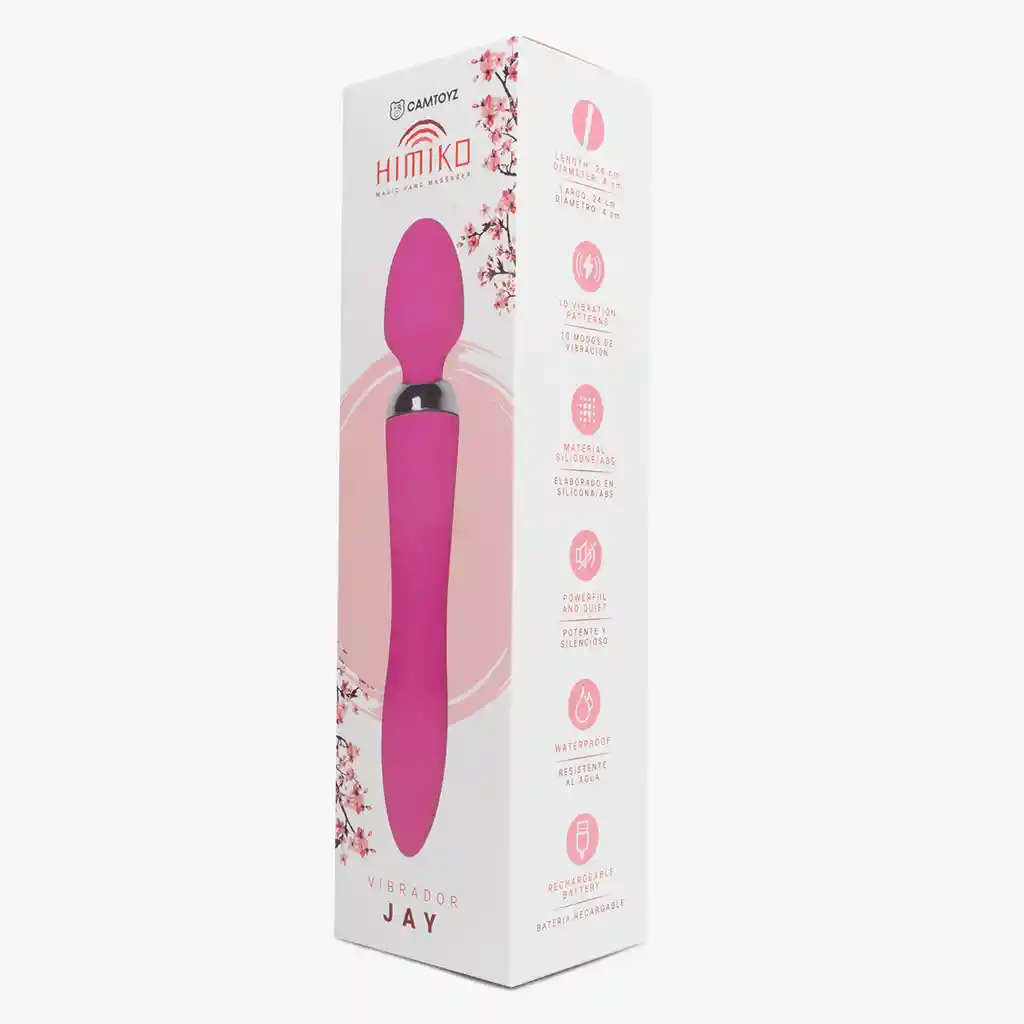 Vibrador Hitachi Jay Doble Estimulación Fucsia Wand